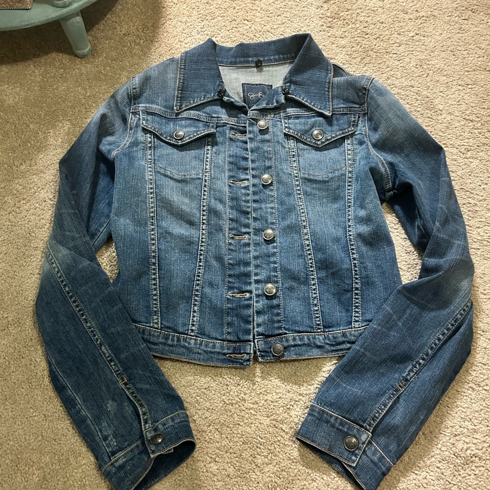 Jessica Simpson Pixie Denim Button-Up Jacket Size… - image 1